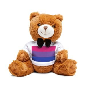 Plush Buddy Bear. Bisexual Pride Flag