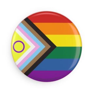 QUEERLIGHT | Round Magnet | Progress Pride Flag