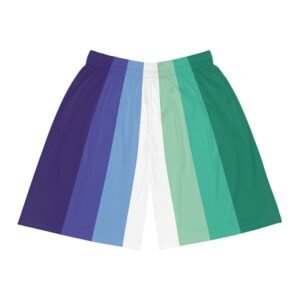 Basketball Shorts. Gay Male Pride Flag Stripes v2