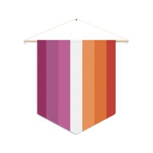Lesbian Pride Flag pennant w/hanger