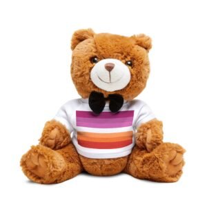 Plush Buddy Bear. Lesbian Pride Flag
