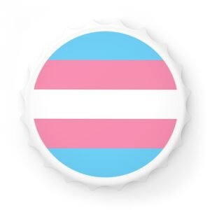 QUEERLIGHT | Magnetic Bottle Opener | Trans Pride Flag