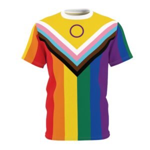 Premium T- Shirt. Progress Pride Flag. (All-Over Print)