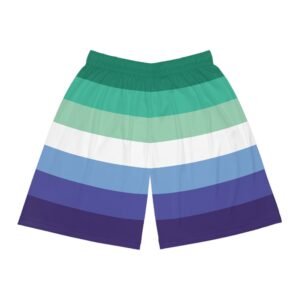 Basketball Shorts. Gay Male Pride Flag Stripes